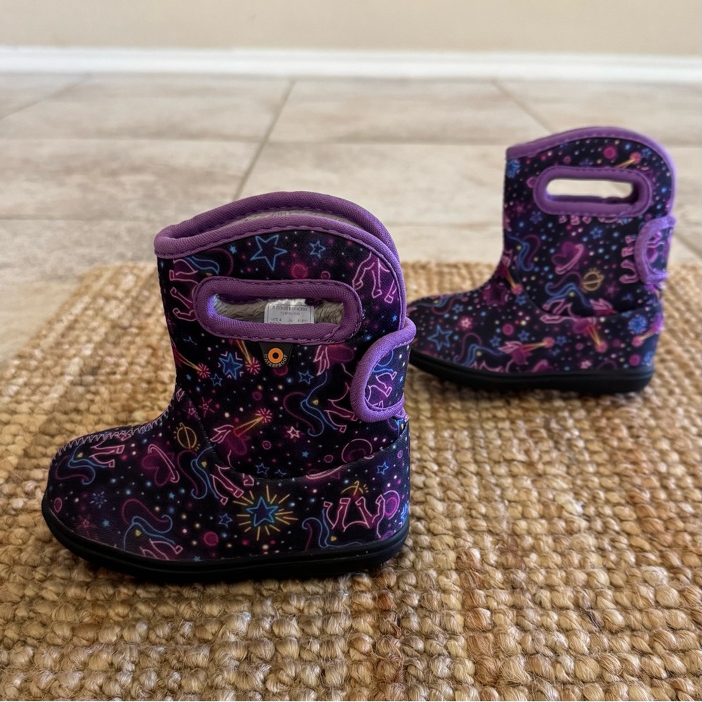 Baby Bogs II Neon Unicorn Size 6 Waterproof Winter
